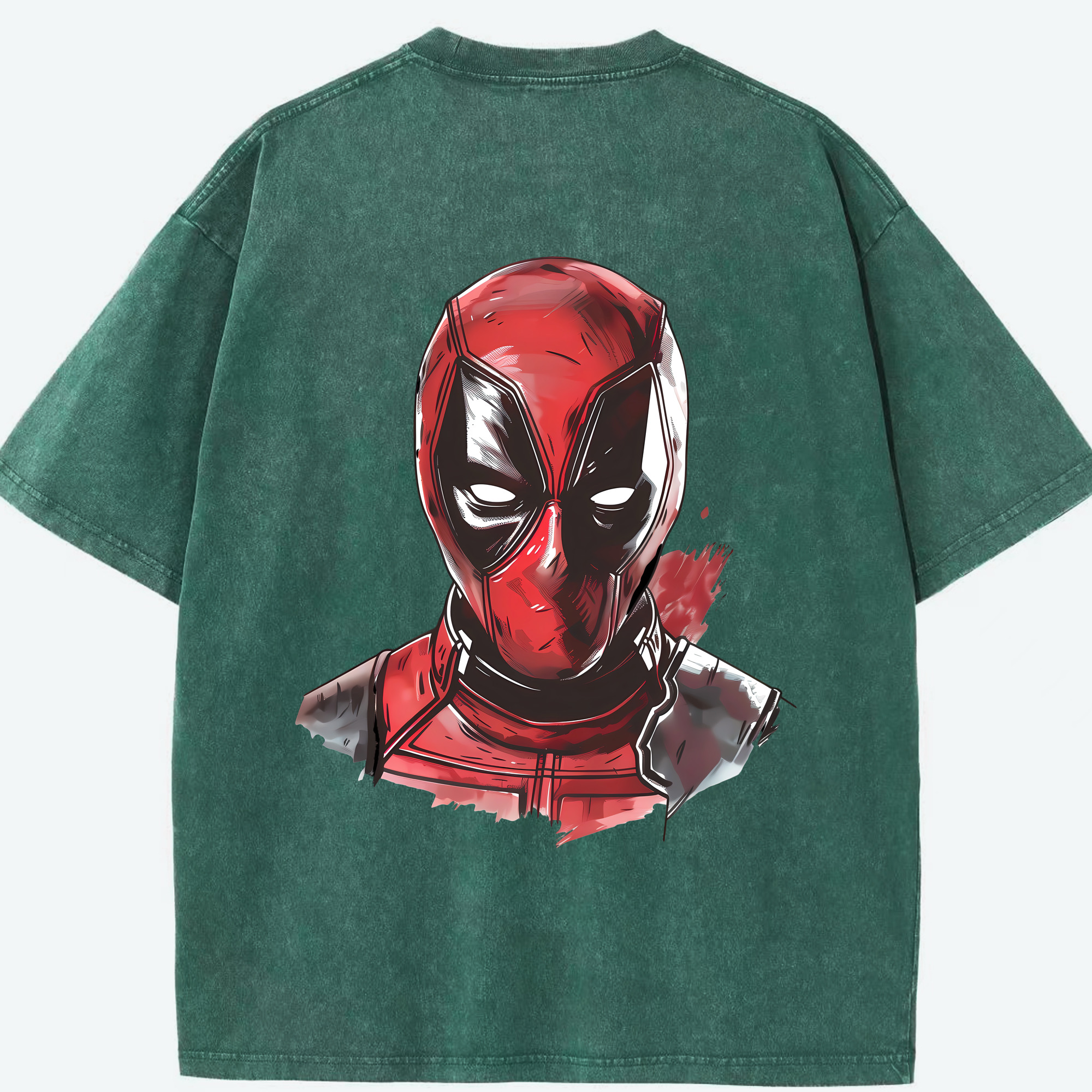 （画像用） Deadpool デッドプール 綿100% ヴィンテージ風 半袖Tシャツ（背面プリント）